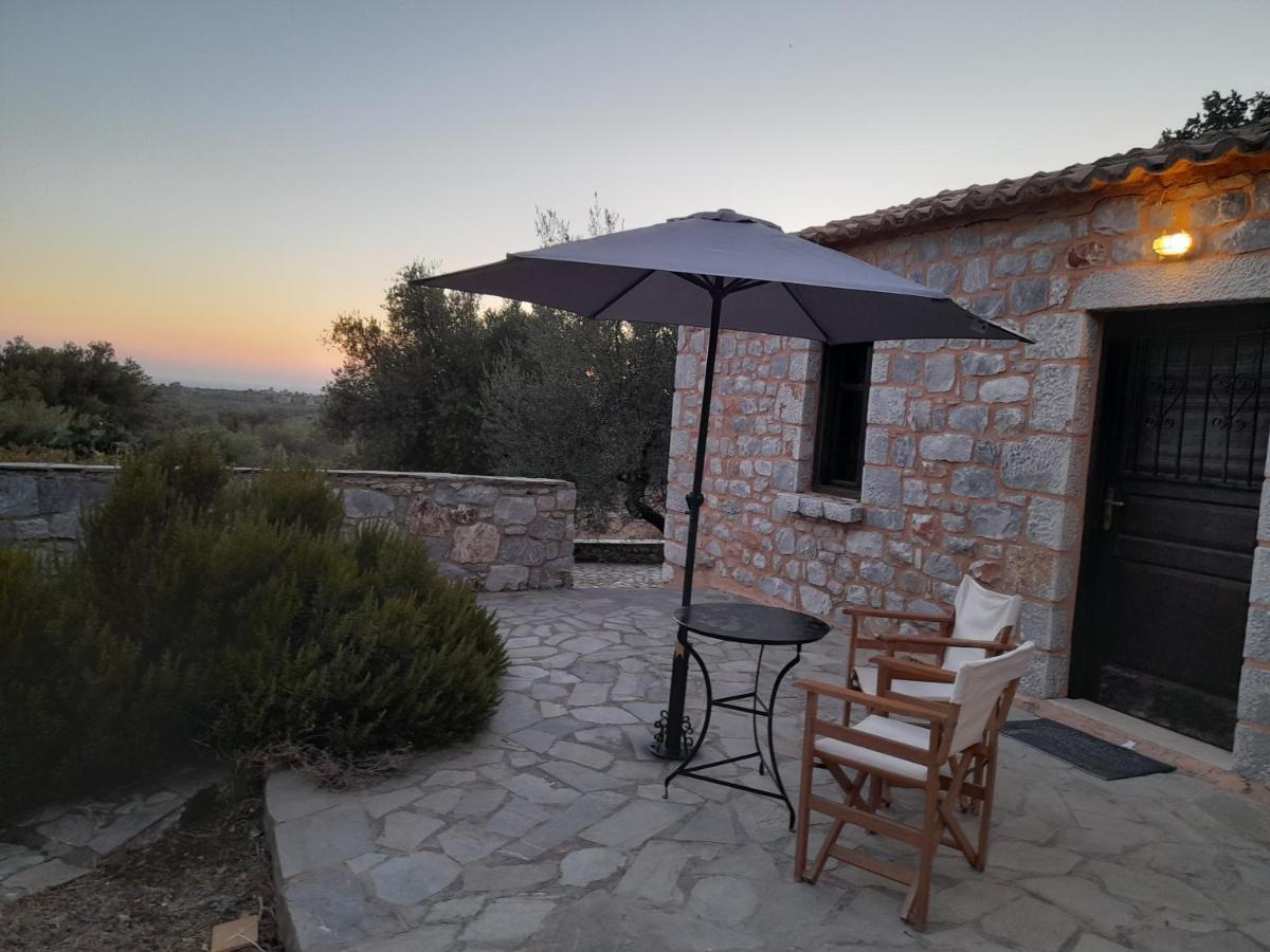 The Two Carob Trees, Traditional Stonehouse, Nikandri, Pirgos Diros Apartment Lefkias Bagian luar foto