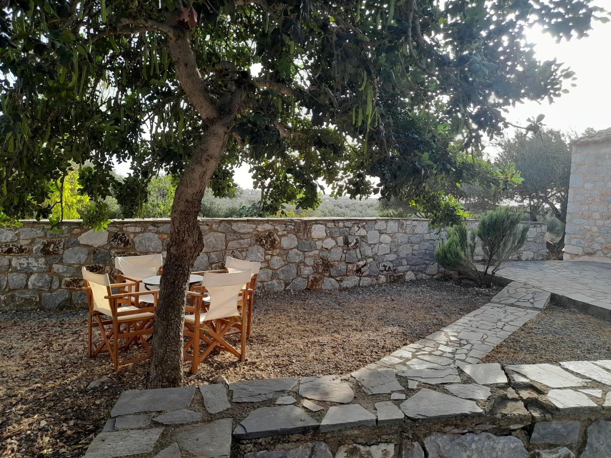 The Two Carob Trees, Traditional Stonehouse, Nikandri, Pirgos Diros Apartment Lefkias Bagian luar foto